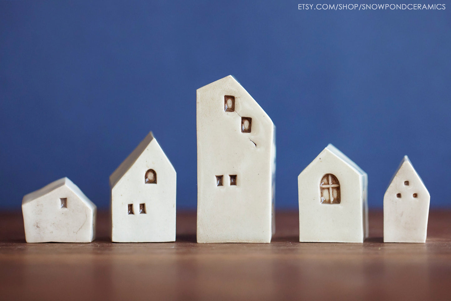 Tiny Ceramic Holiday Church - Porcelain Chapel - Minimalist Christmas Decor