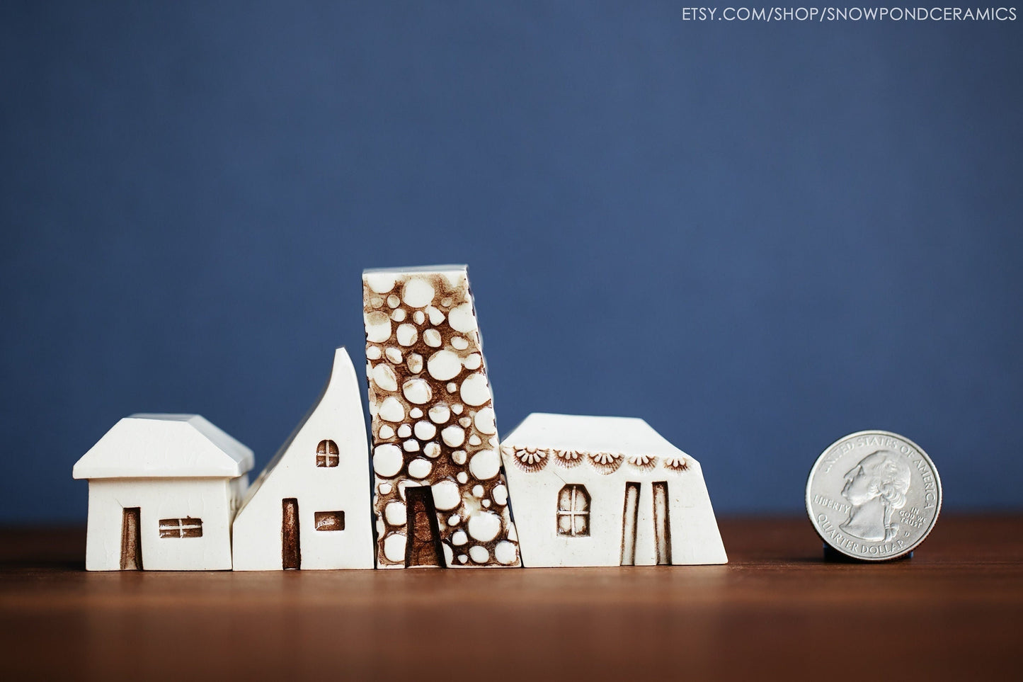 Old World Style Amsterdam Ceramic Miniature Houses Village - Mother's Day Present