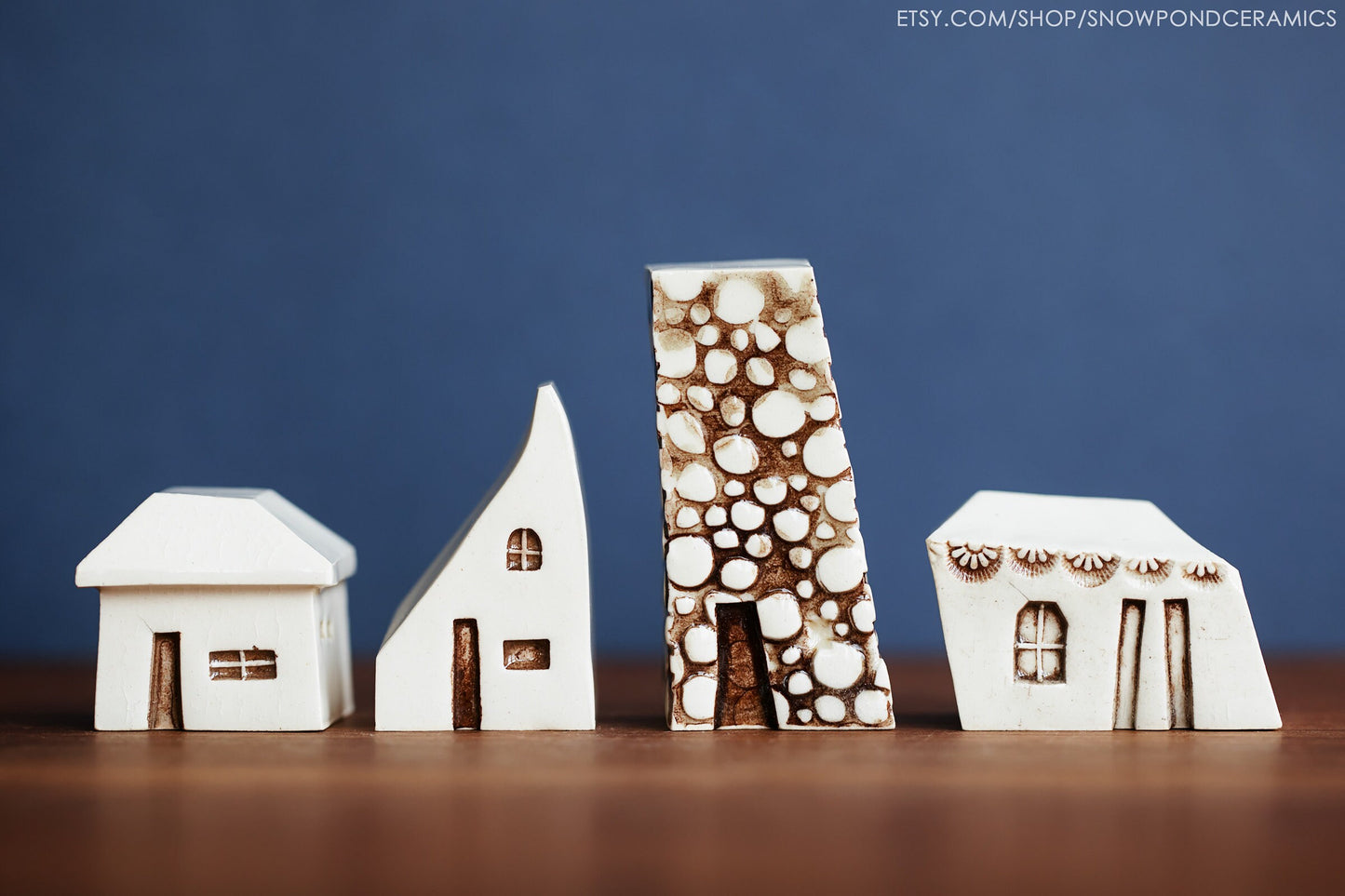 Old World Style Amsterdam Ceramic Miniature Houses Village - Mother's Day Present