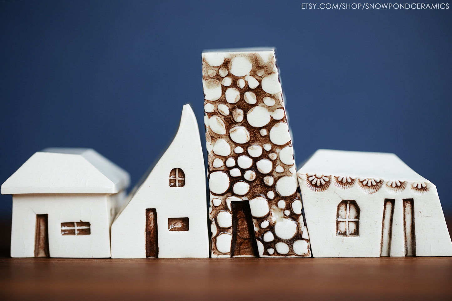 Old World Style Amsterdam Ceramic Miniature Houses Village - Mother's Day Present