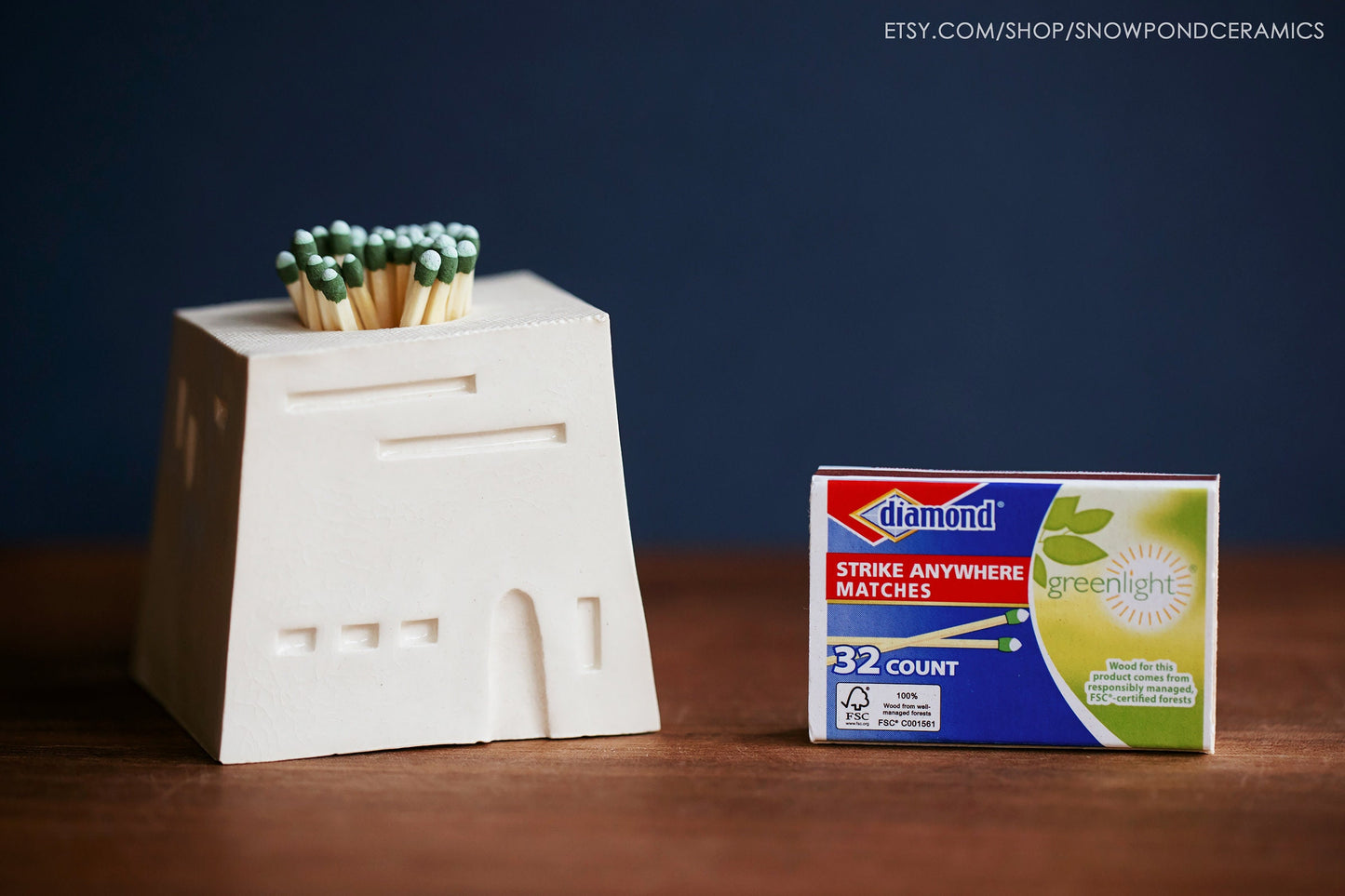 Small Ceramic House Match Striker - Unique Housewarming Gift / Candle Gift / New Home Present