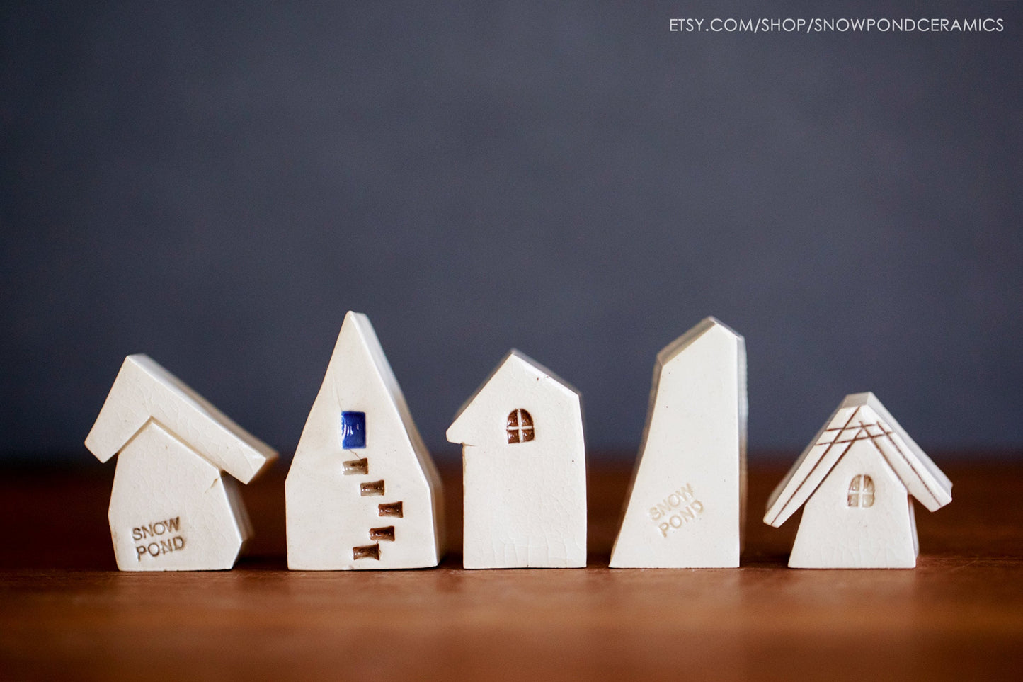 Whimsical Miniature Ceramic Houses with Bee - Waldorf Teacher Gift - Montessori Toy