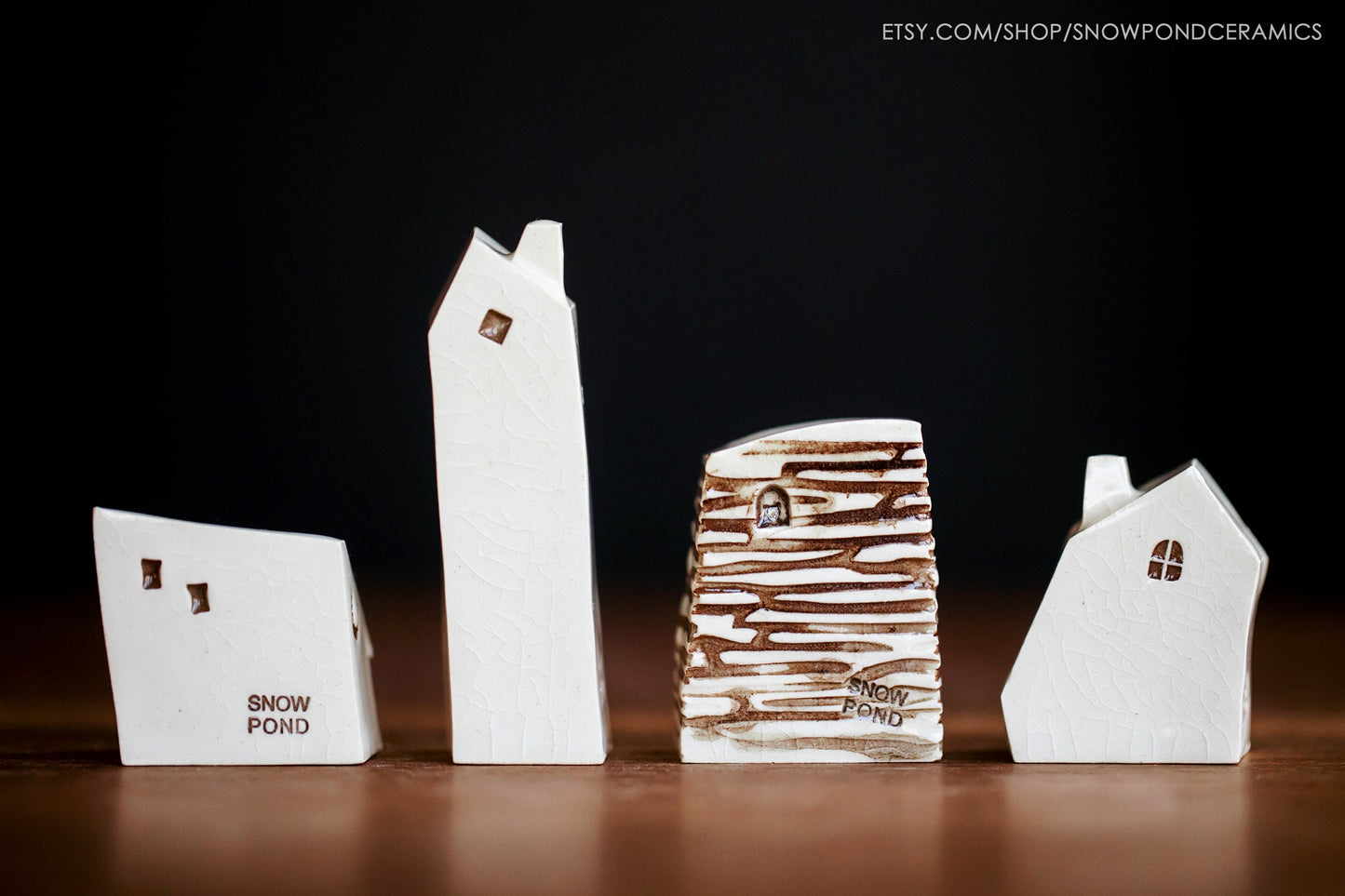 Tiny Clay Houses with Cat - Houseguest gift idea - Kamala Cat Ladies Vote Gift