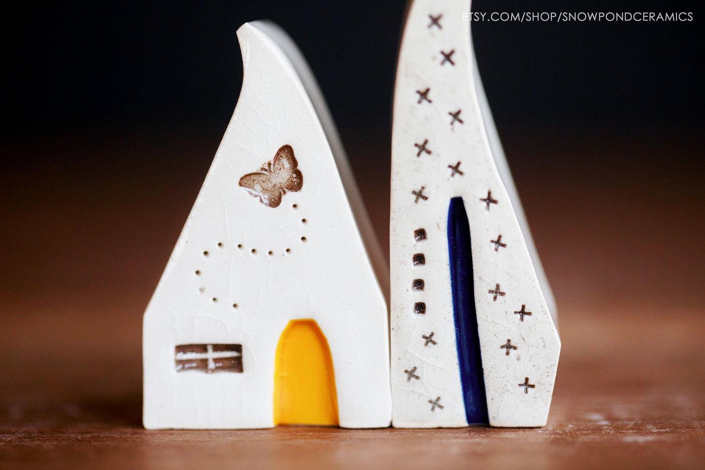 Whimsical Miniature Butterfly House with Stars Village