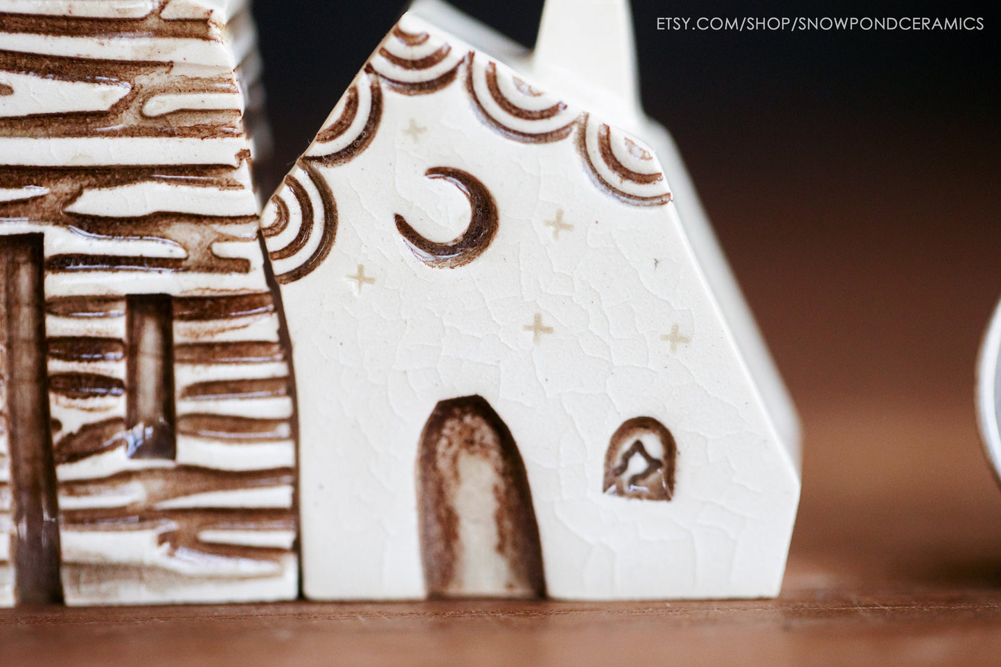 Tiny Clay Houses with Cat - Houseguest gift idea - Kamala Cat Ladies Vote Gift