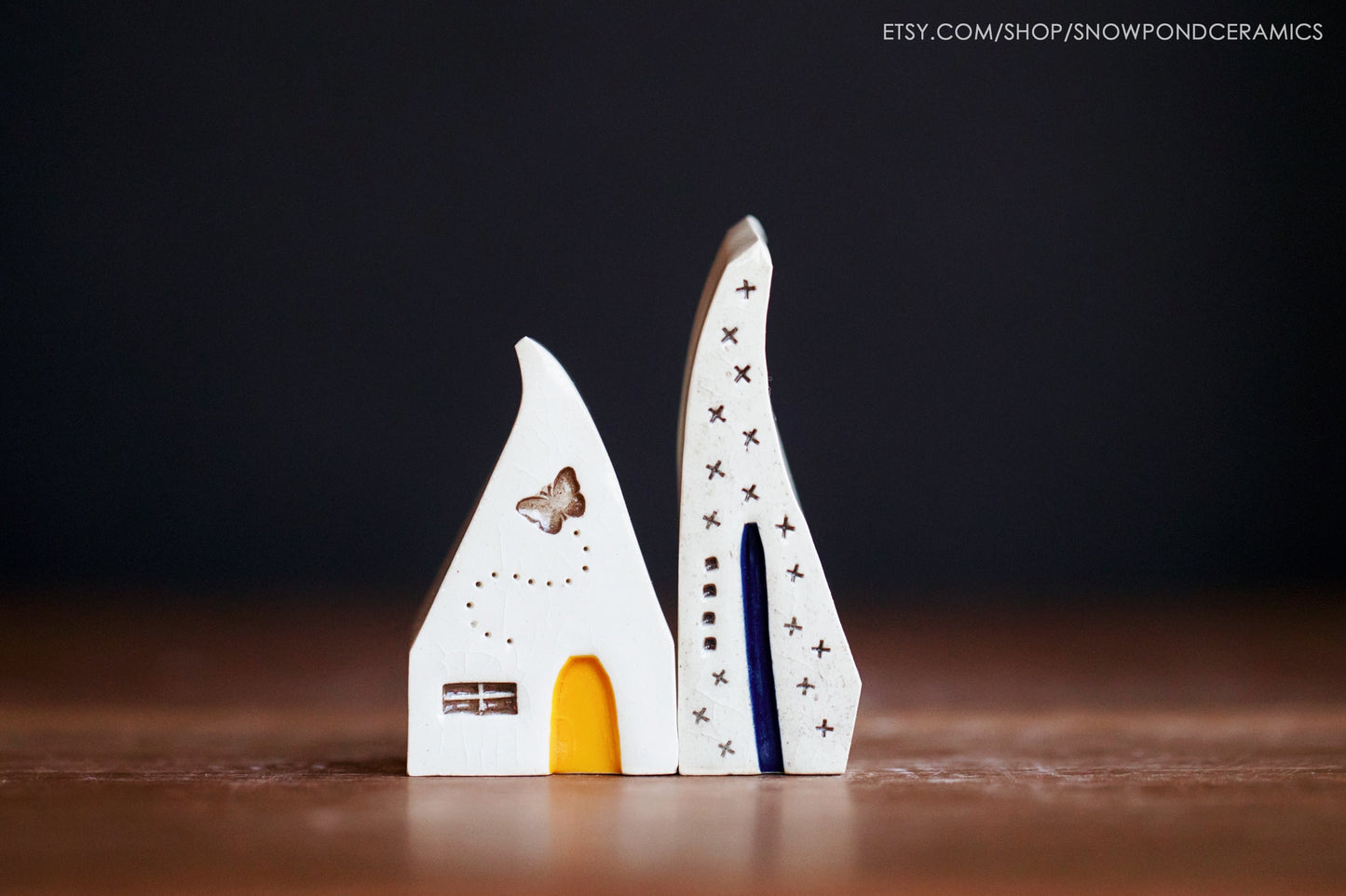 Whimsical Miniature Butterfly House with Stars Village