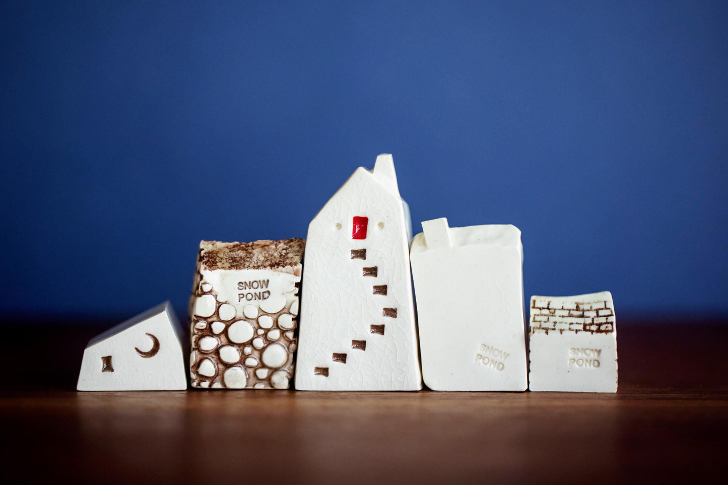 Amsterdam Style White Ceramic Village - Joyful Desk Decor