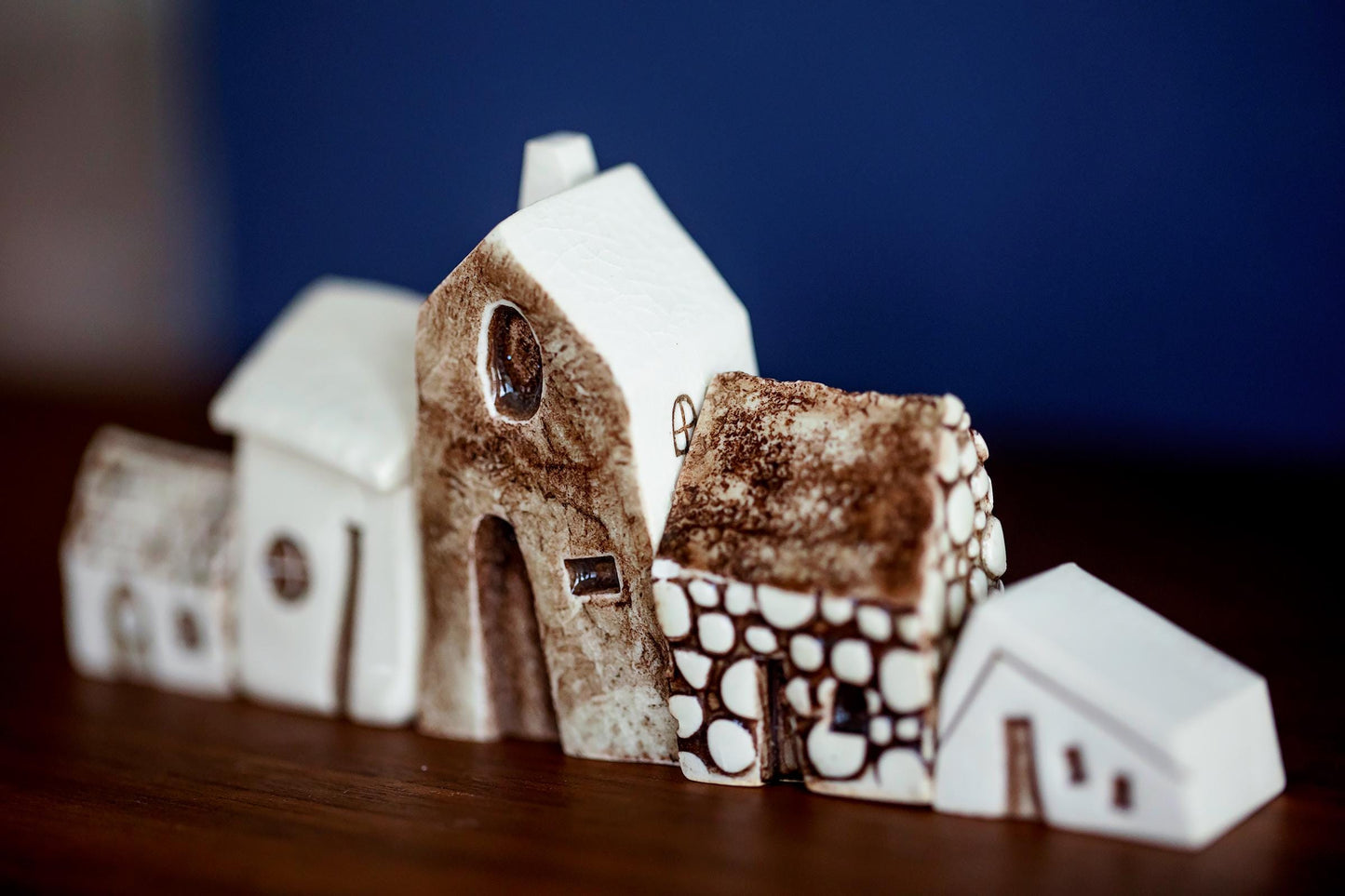 Amsterdam Style White Ceramic Village - Joyful Desk Decor