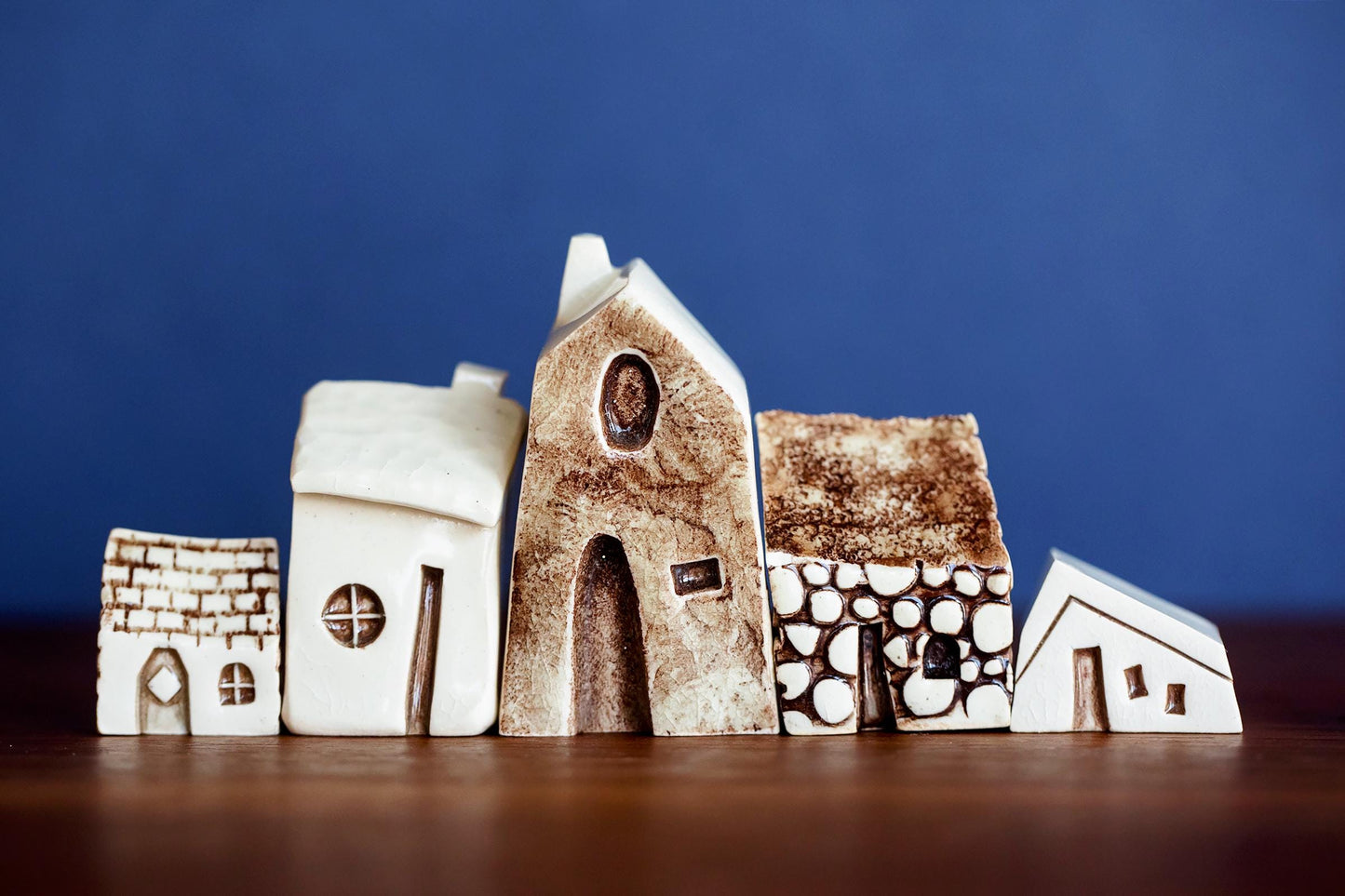 Amsterdam Style White Ceramic Village - Joyful Desk Decor