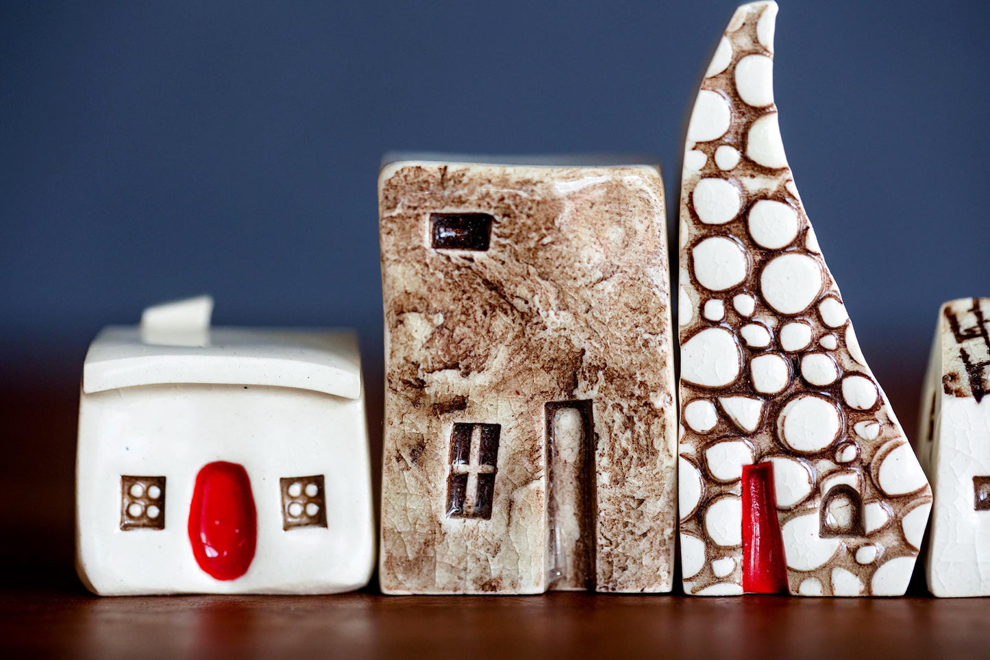 Tiny Art - Miniature Ceramic Village of Houses - Prague Style