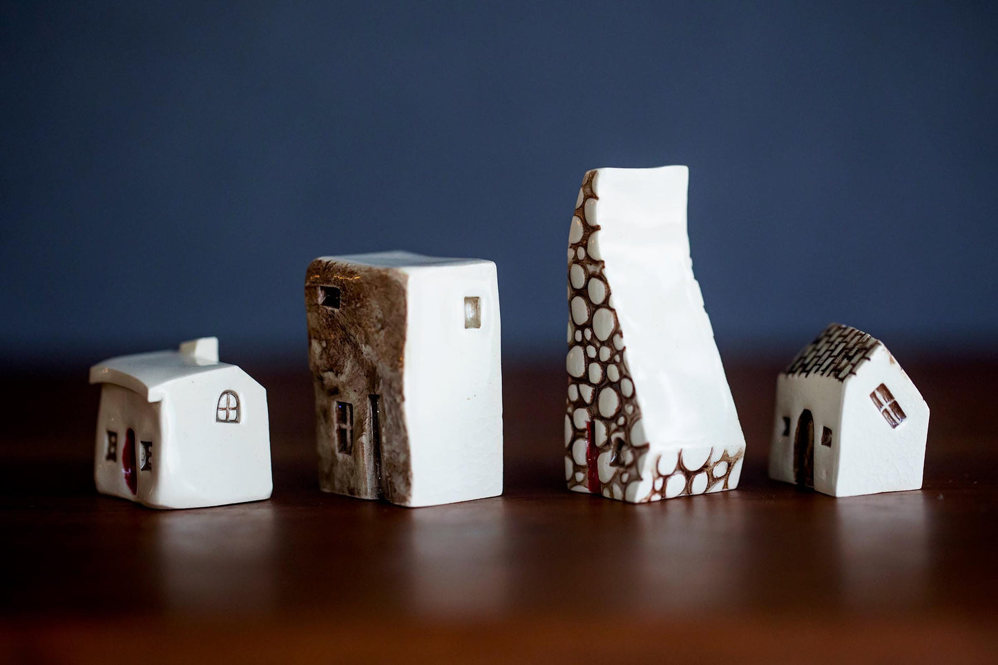 Tiny Art - Miniature Ceramic Village of Houses - Prague Style