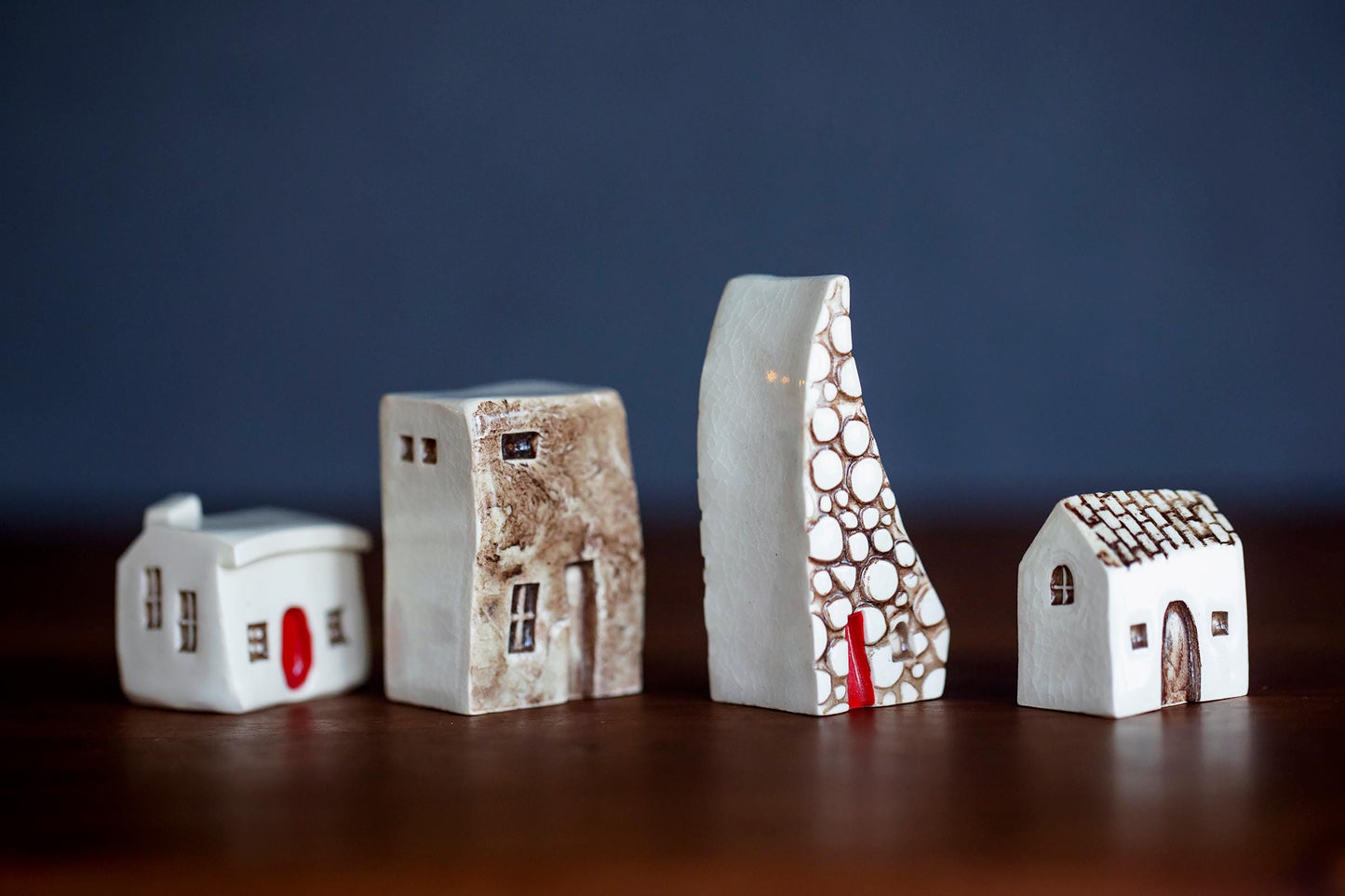 Tiny Art - Miniature Ceramic Village of Houses - Prague Style