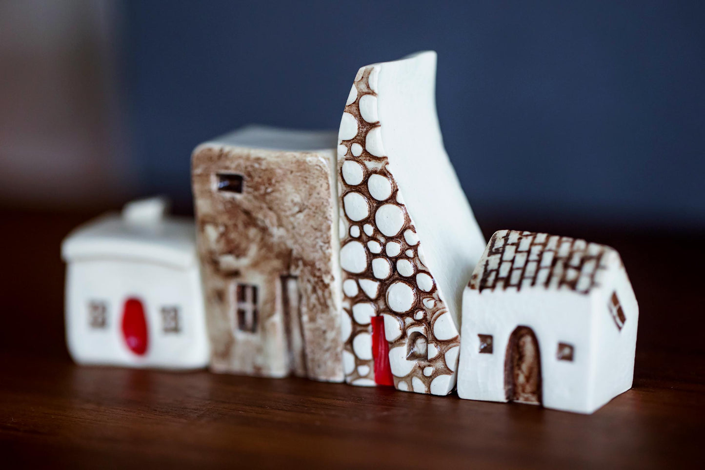 Tiny Art - Miniature Ceramic Village of Houses - Prague Style