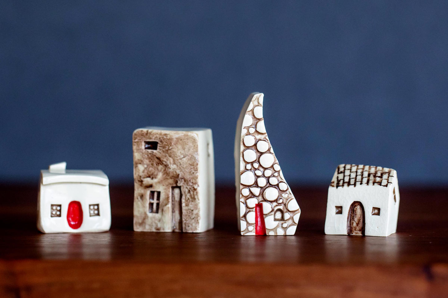 Tiny Art - Miniature Ceramic Village of Houses - Prague Style