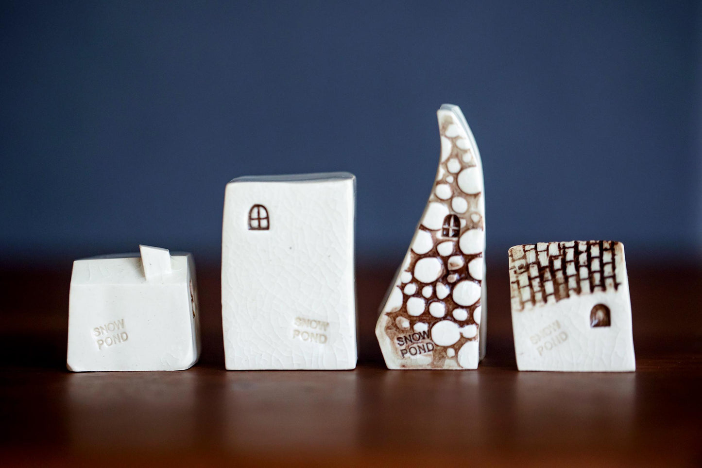 Tiny Art - Miniature Ceramic Village of Houses - Prague Style