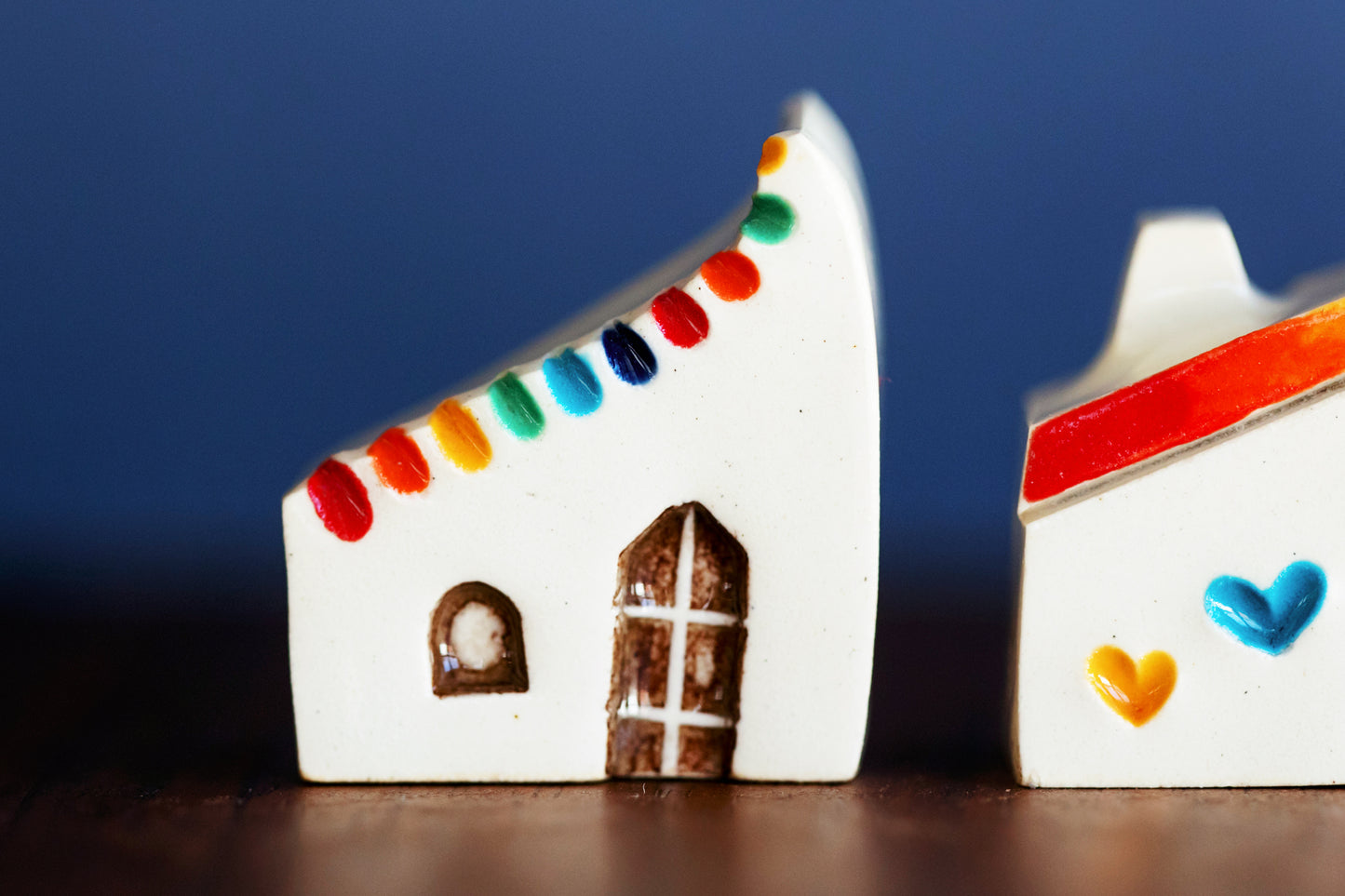 Rainbow Ceramic Houses - Tiny Get Well Gift