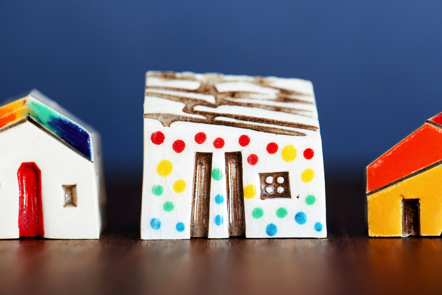 Rainbow Ceramic Houses - Tiny Get Well Gift