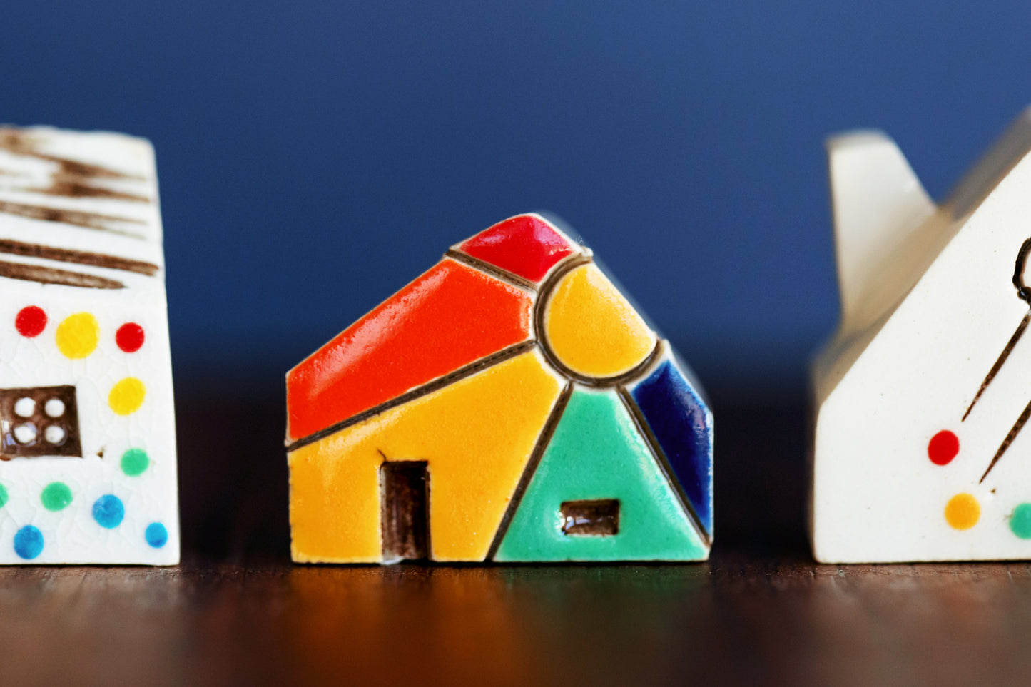 Rainbow Ceramic Houses - Tiny Get Well Gift