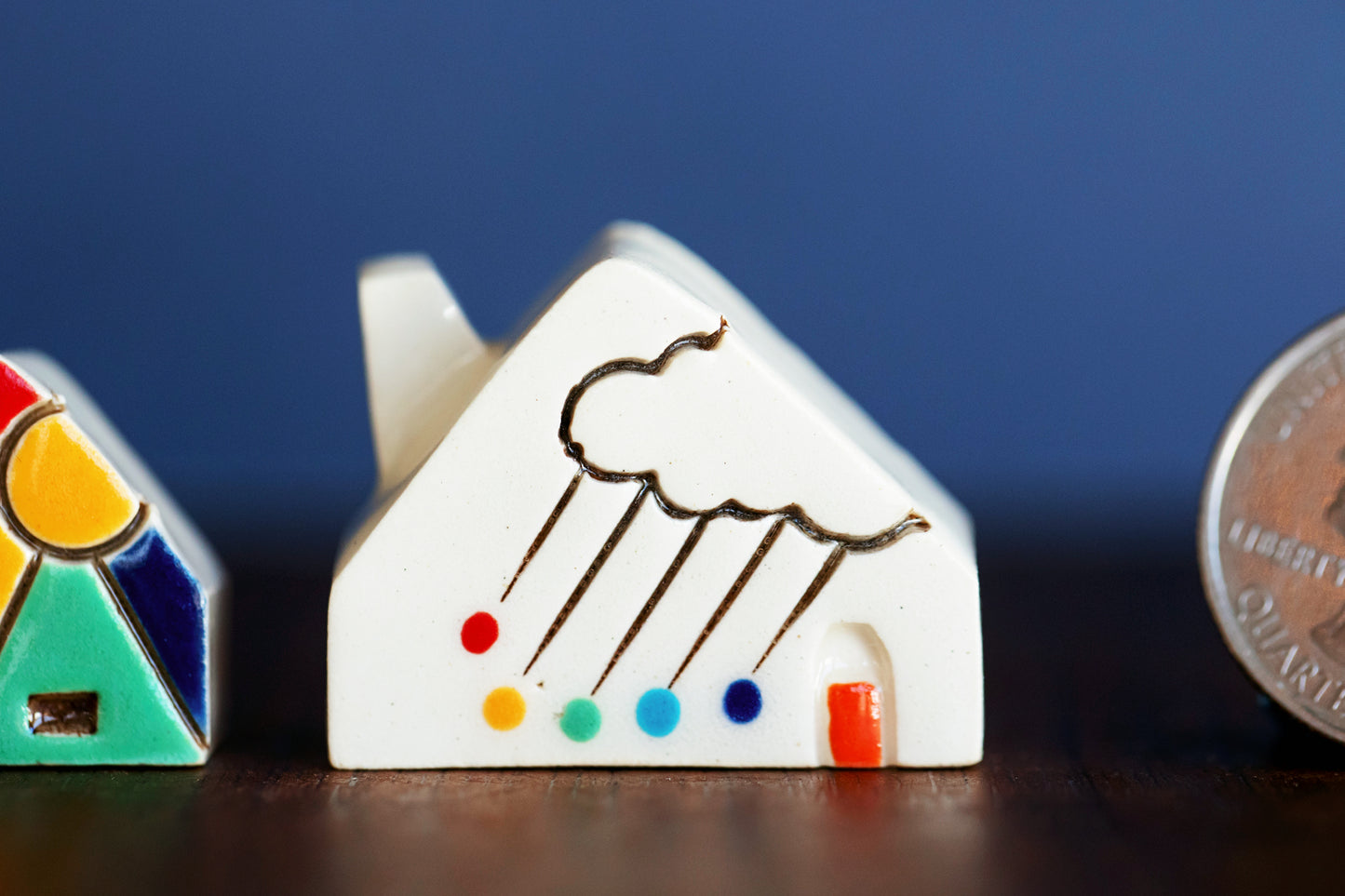Rainbow Ceramic Houses - Tiny Get Well Gift