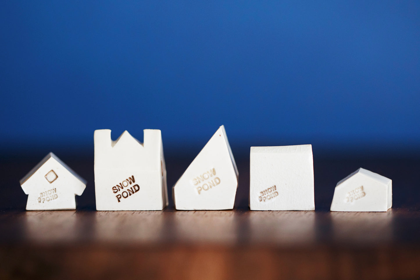 Teeny Tiny Rainbow Doors Ceramic Village with Heart