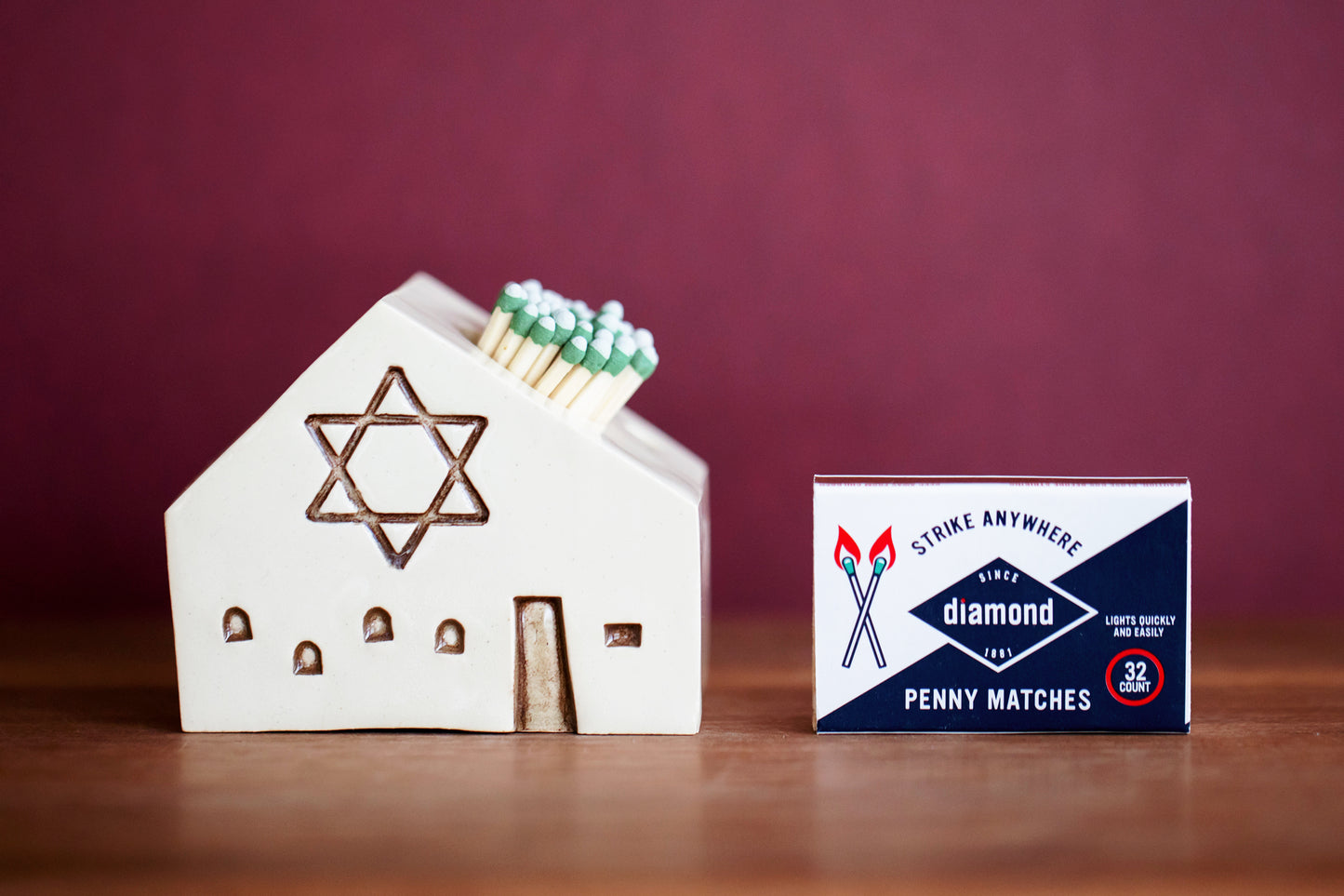Jewish Star of David Match Striker for Hanukkah