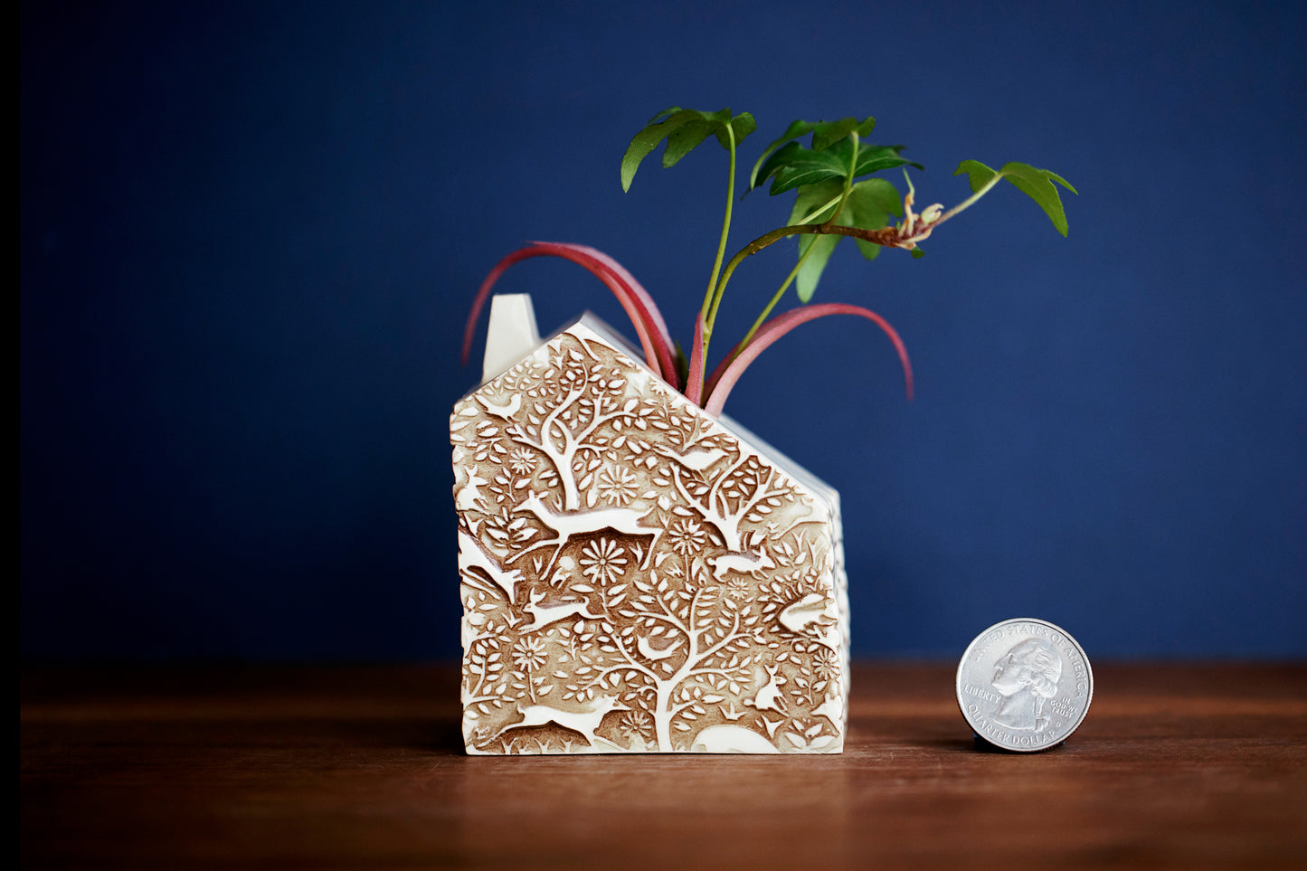 Woodland Texture Ceramic Bud Vase House