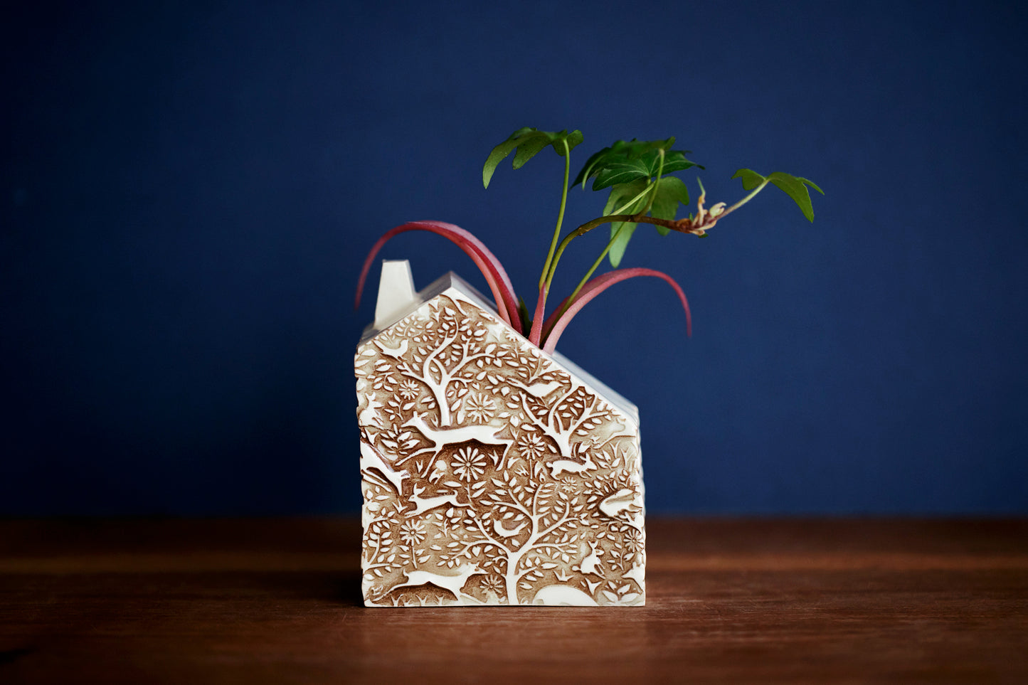 Woodland Texture Ceramic Bud Vase House