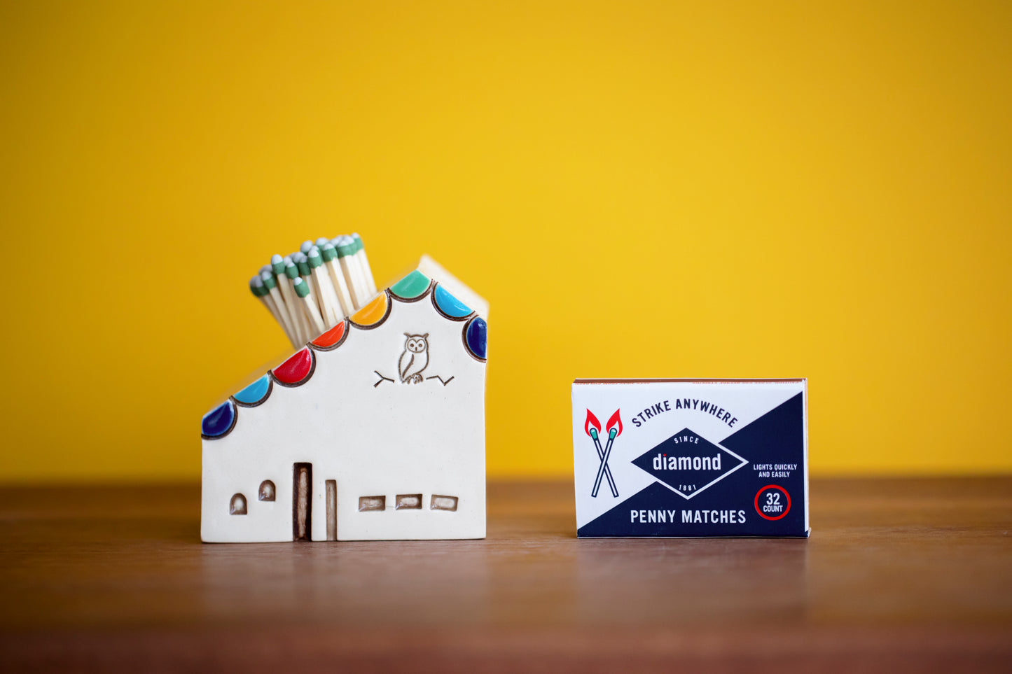 Rainbow Owl Match Striker Cottage