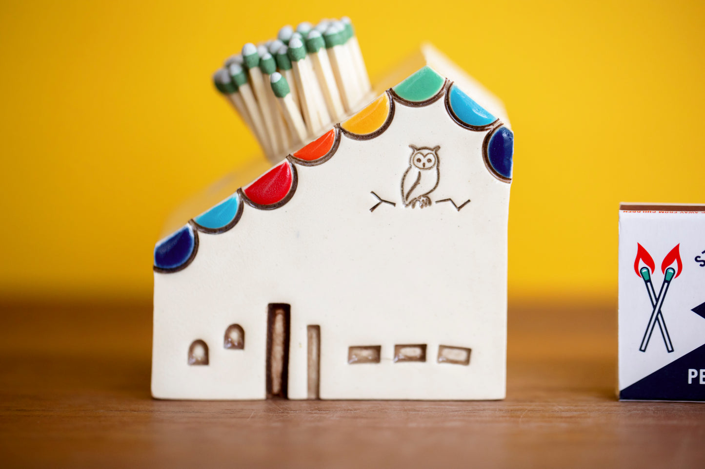 Rainbow Owl Match Striker Cottage
