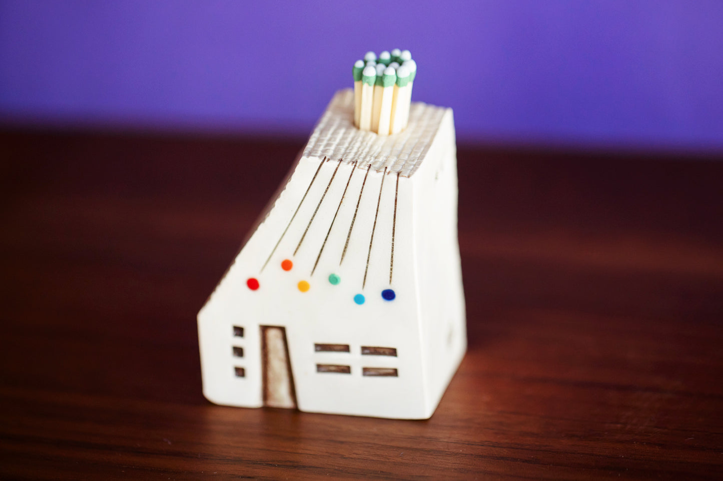 MCM Ceramic House Match Striker with Rainbow