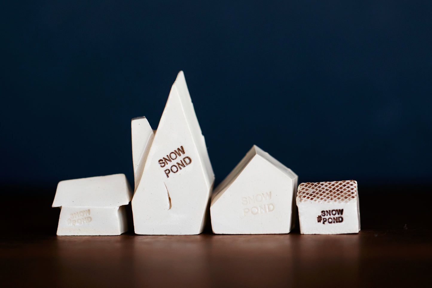 Tiny Rainbow Ceramic Houses with Sunshine