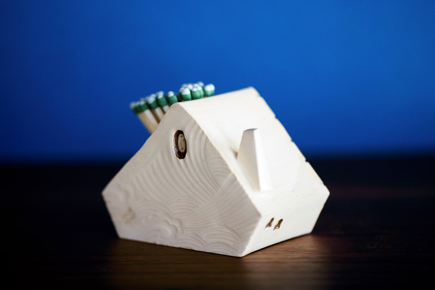 Quirky Rainbow Ceramic Match Striker A-Frame House