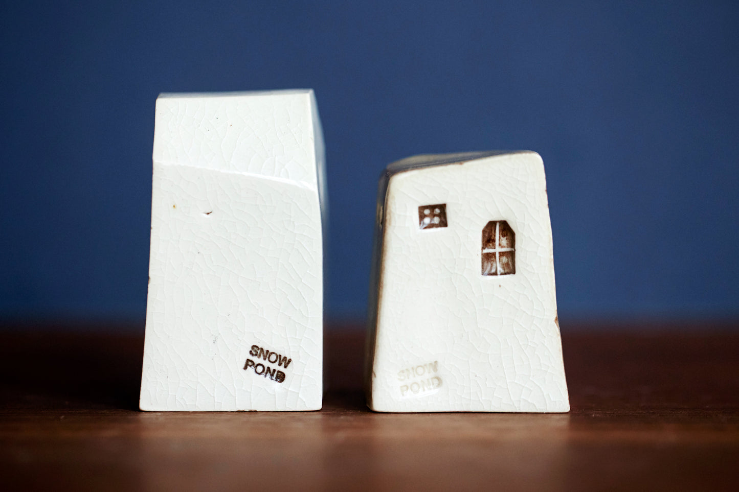 Little Set of Ceramic Houses with Cat in Window - Old World Style