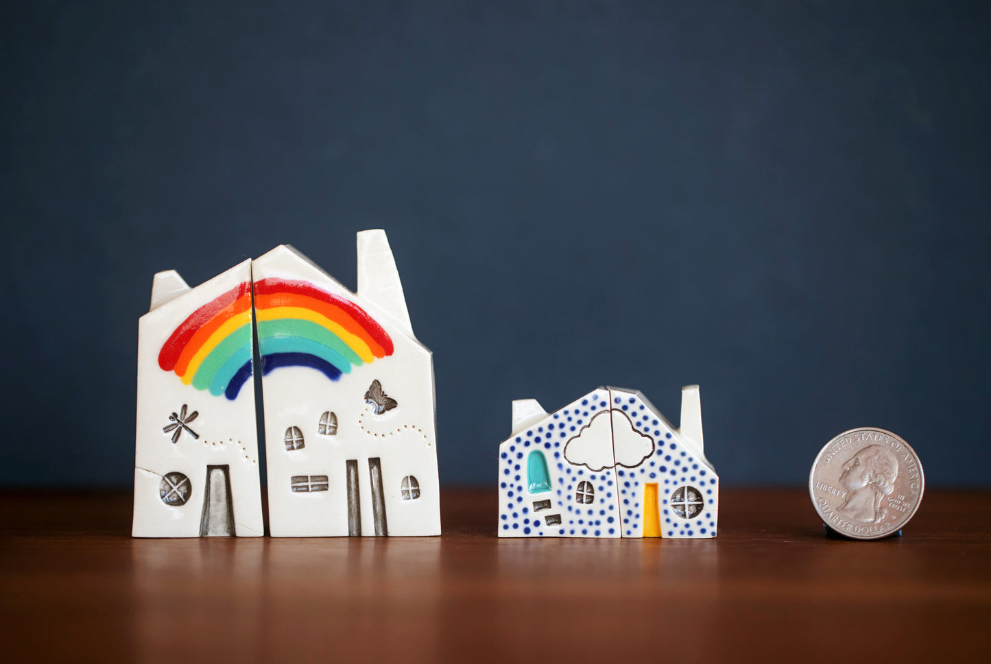 Rainbow and Cloud Polka Dot Bestie House Sets