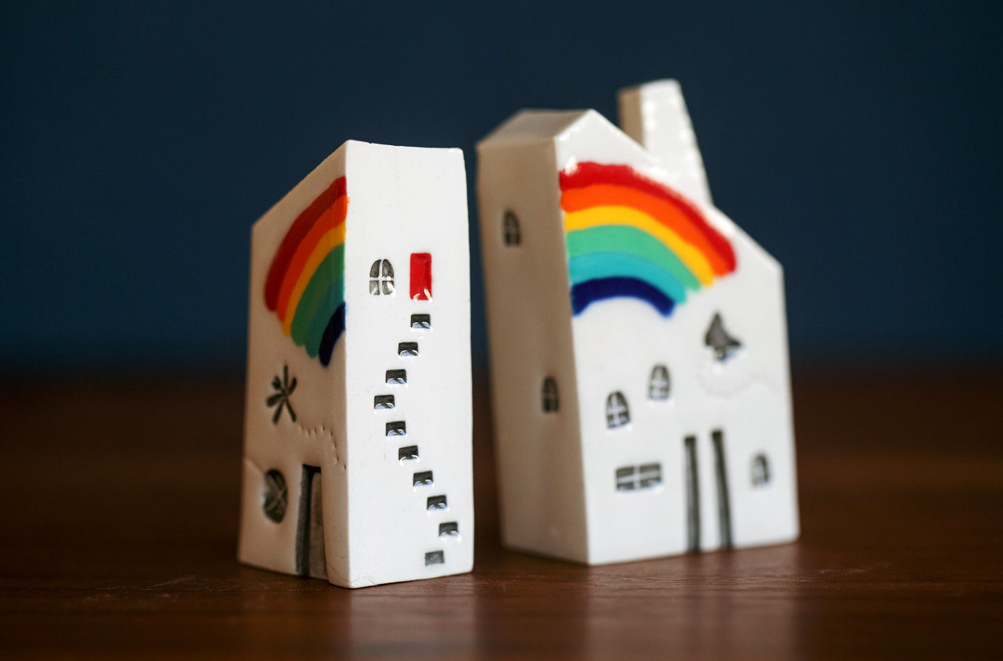 Rainbow and Cloud Polka Dot Bestie House Sets