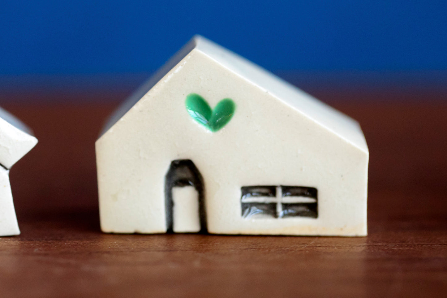 Miniature Ceramic Houses with Hearts