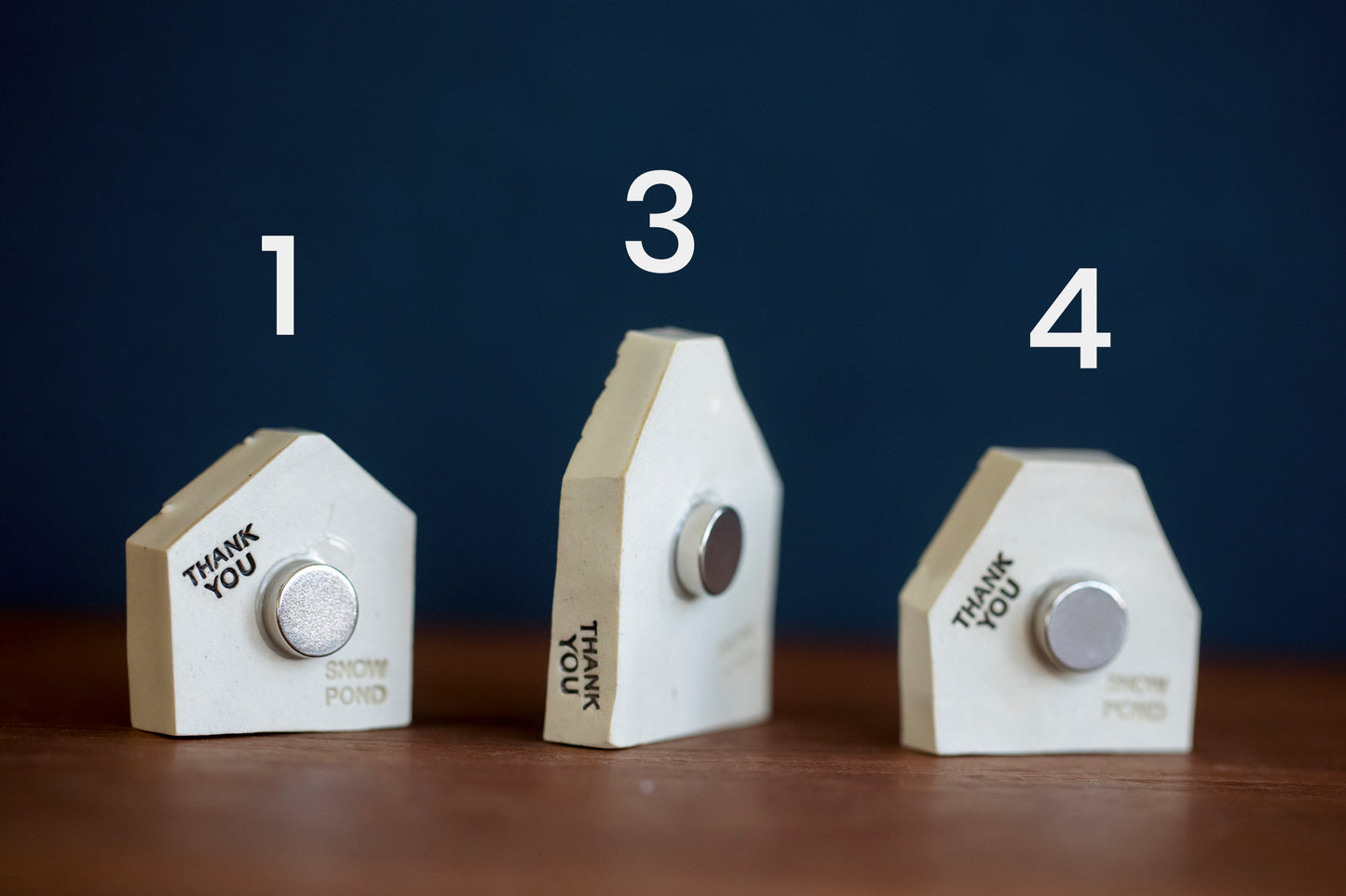 Miniature Ceramic House Magnets with Sunshine, Rainbows, Dog and Owl