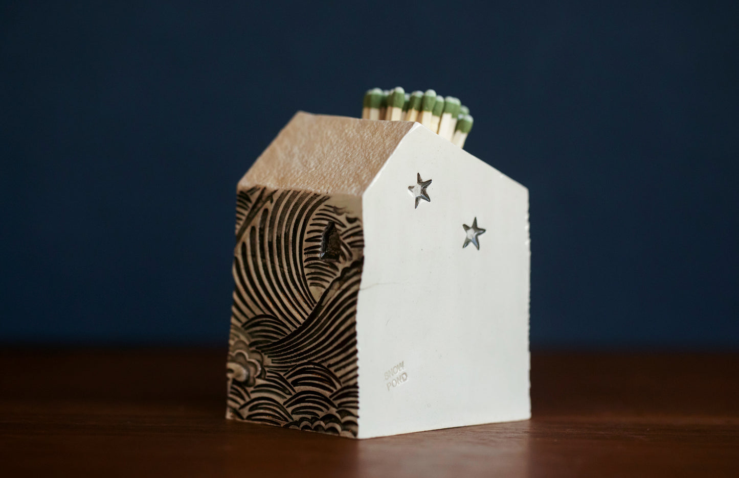 Raindrops Ceramic Match Striker with Waves Pattern