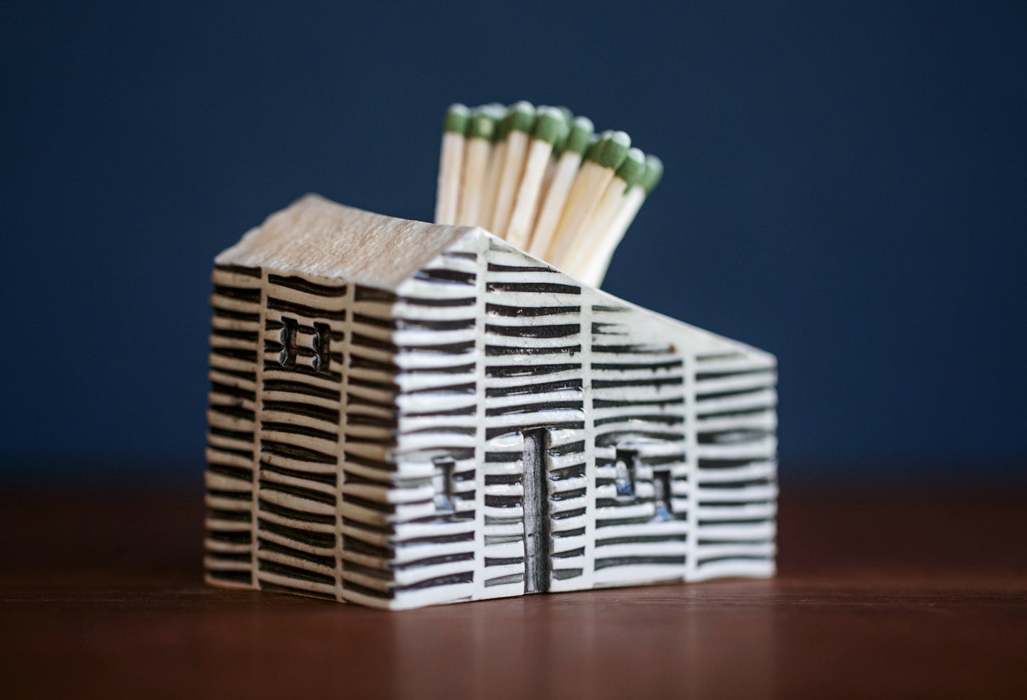 Ceramic Cabin Match Striker for Altar