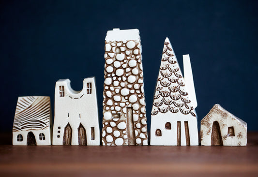 Haunted Village of Miniature Ceramic Houses