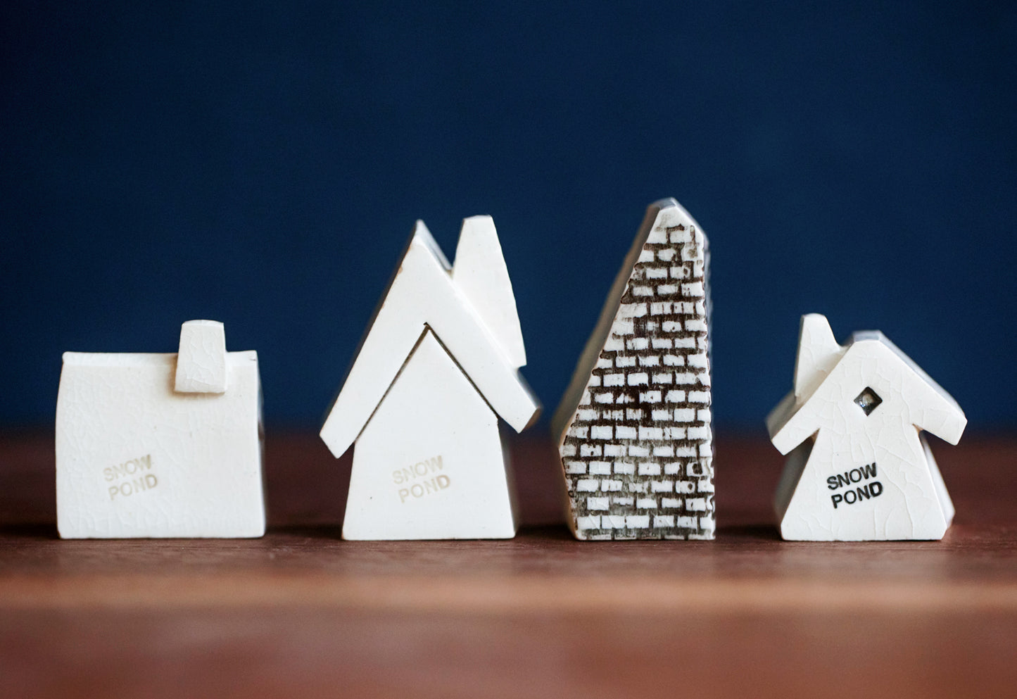 Joyful Tiny Village of Ceramic Houses - Holiday Decor