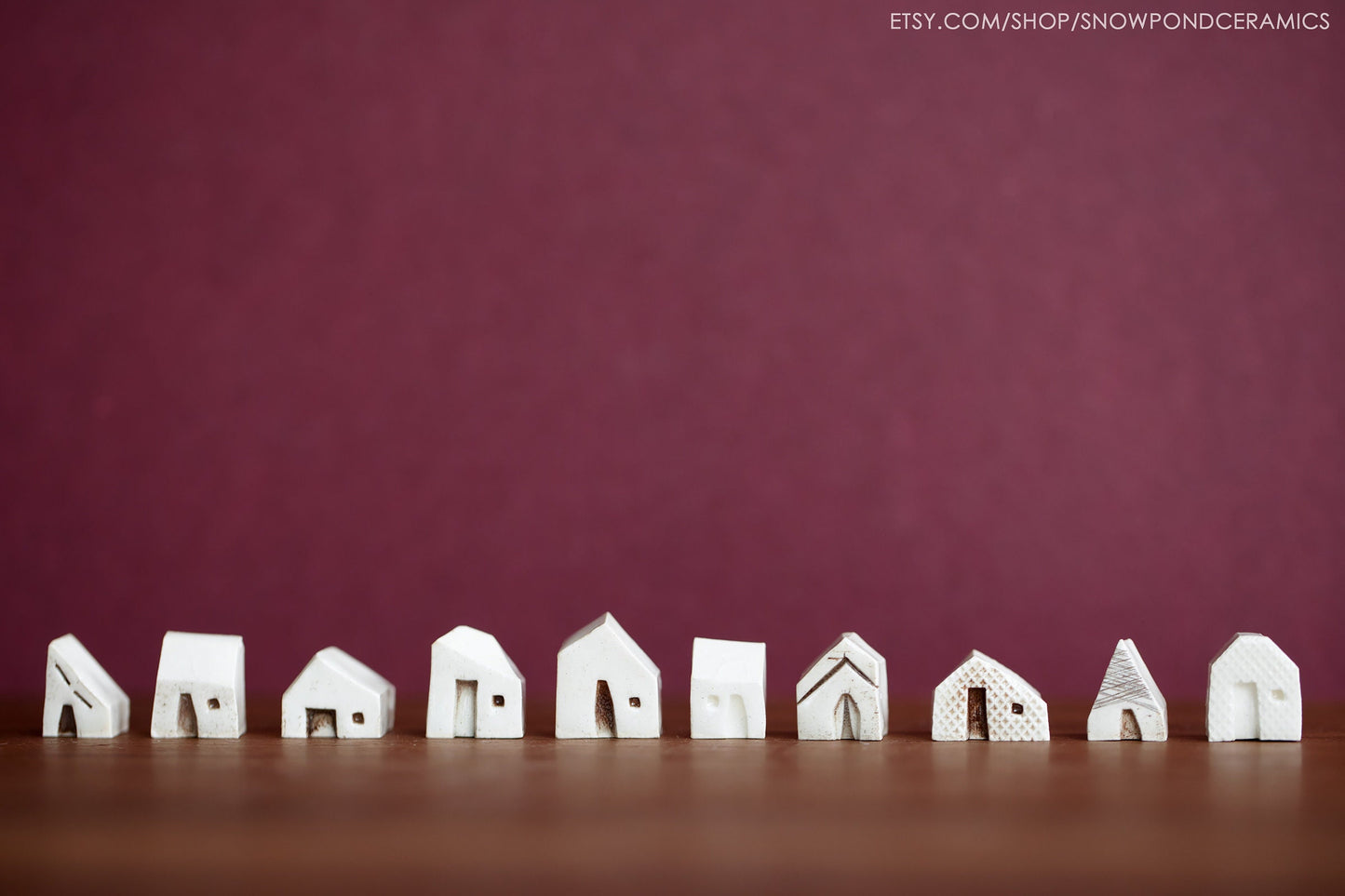 Teeny Tiny Ceramic House Miniatures - Fairy Homes - Tiny Unique Gift / Mini House