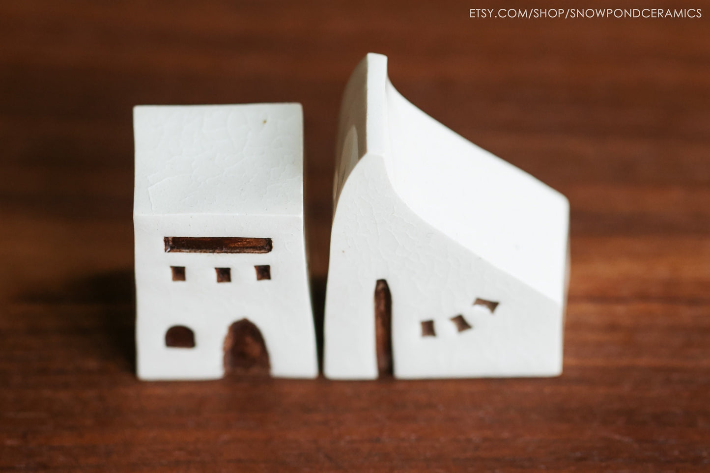 Small Modern Ceramic Houses - Tiny Holiday Gift / Realtor Gift Idea