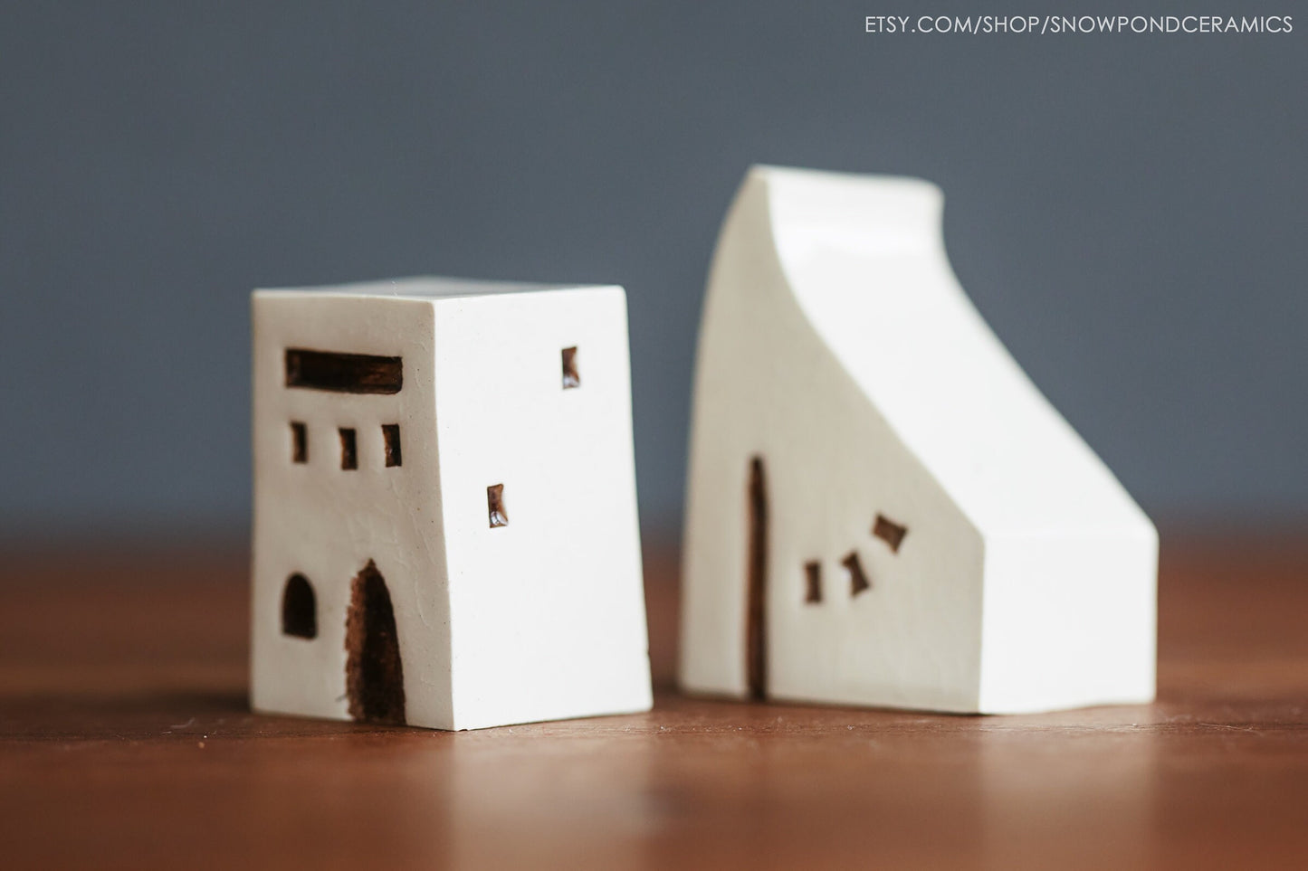 Small Modern Ceramic Houses - Tiny Holiday Gift / Realtor Gift Idea