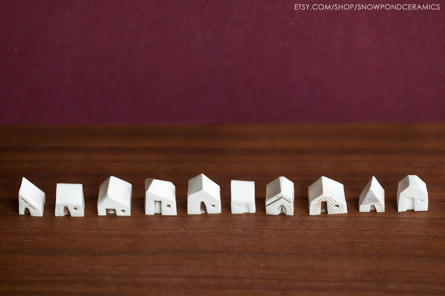 Teeny Tiny Ceramic House Miniatures - Fairy Homes - Tiny Unique Gift / Mini House