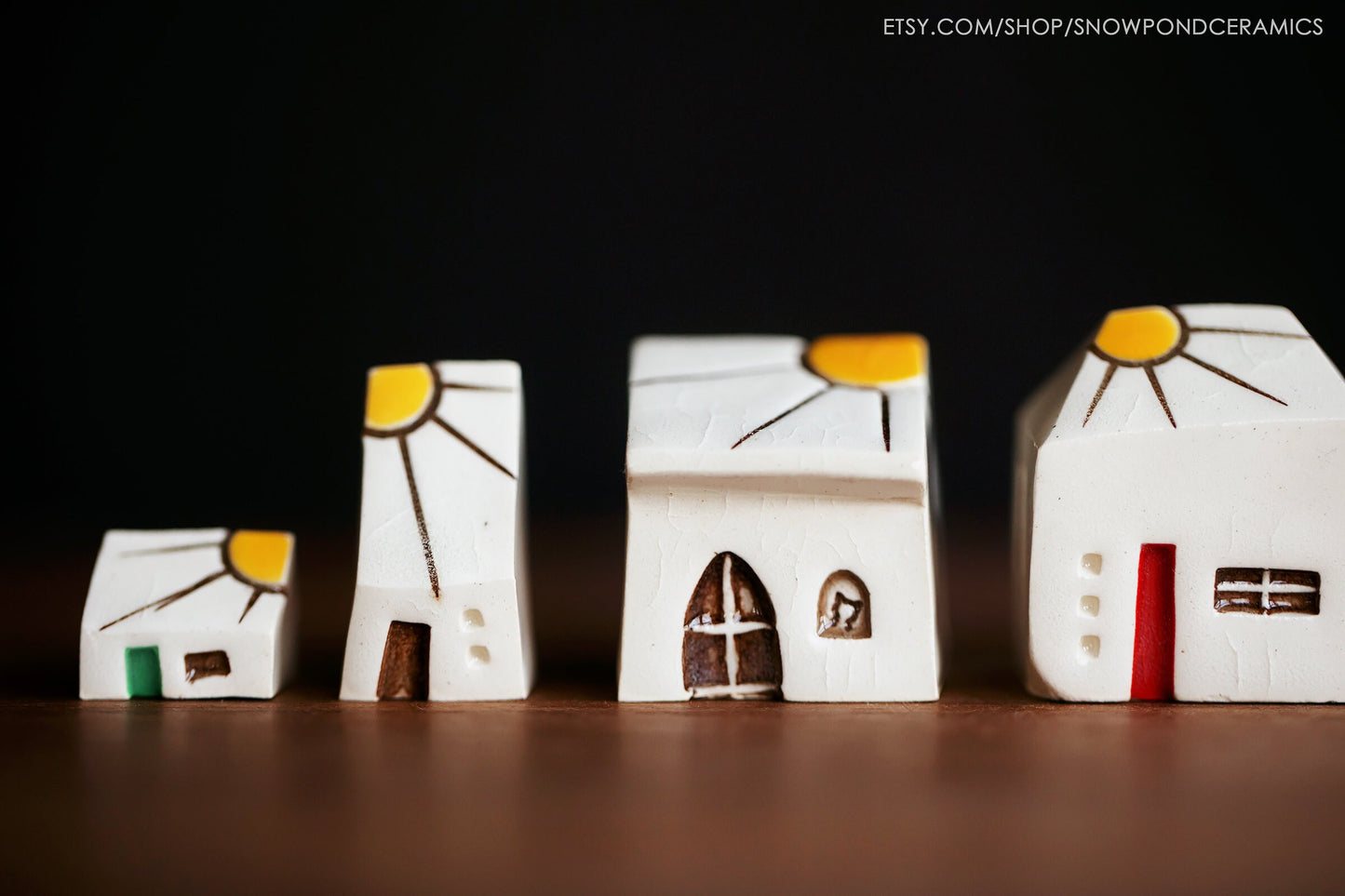 Unique Handmade Budget Gift - Ceramic House with Sunshine