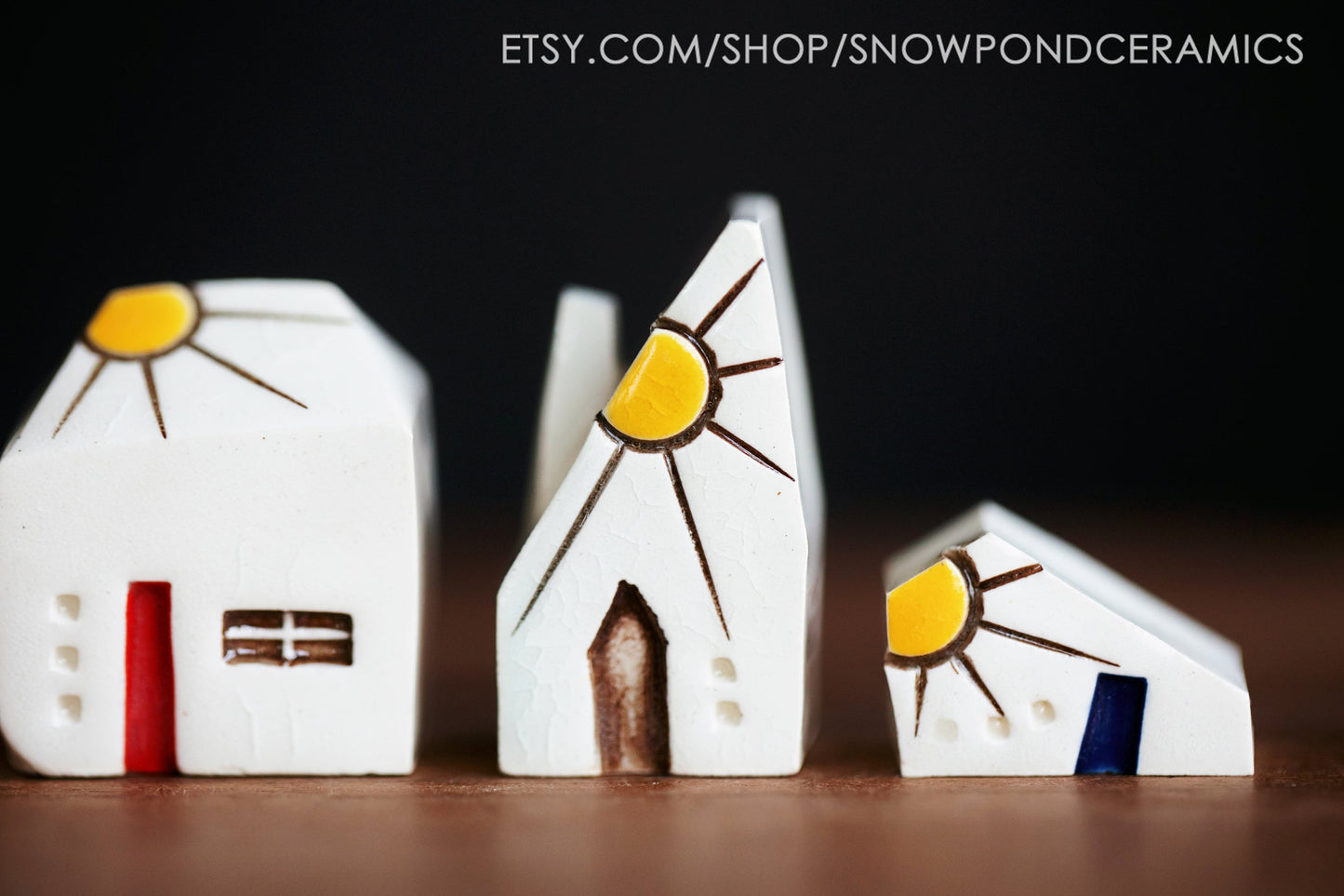 Unique Handmade Budget Gift - Ceramic House with Sunshine