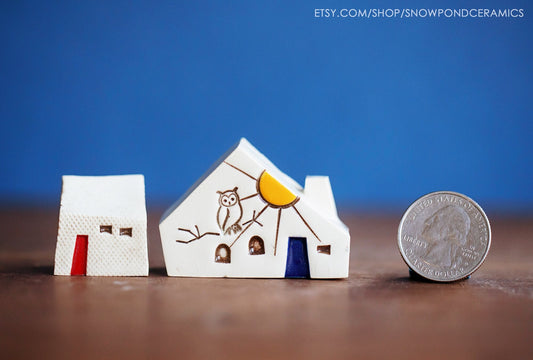 Advent Calendar Filler Ideas - Miniature Ceramic Houses