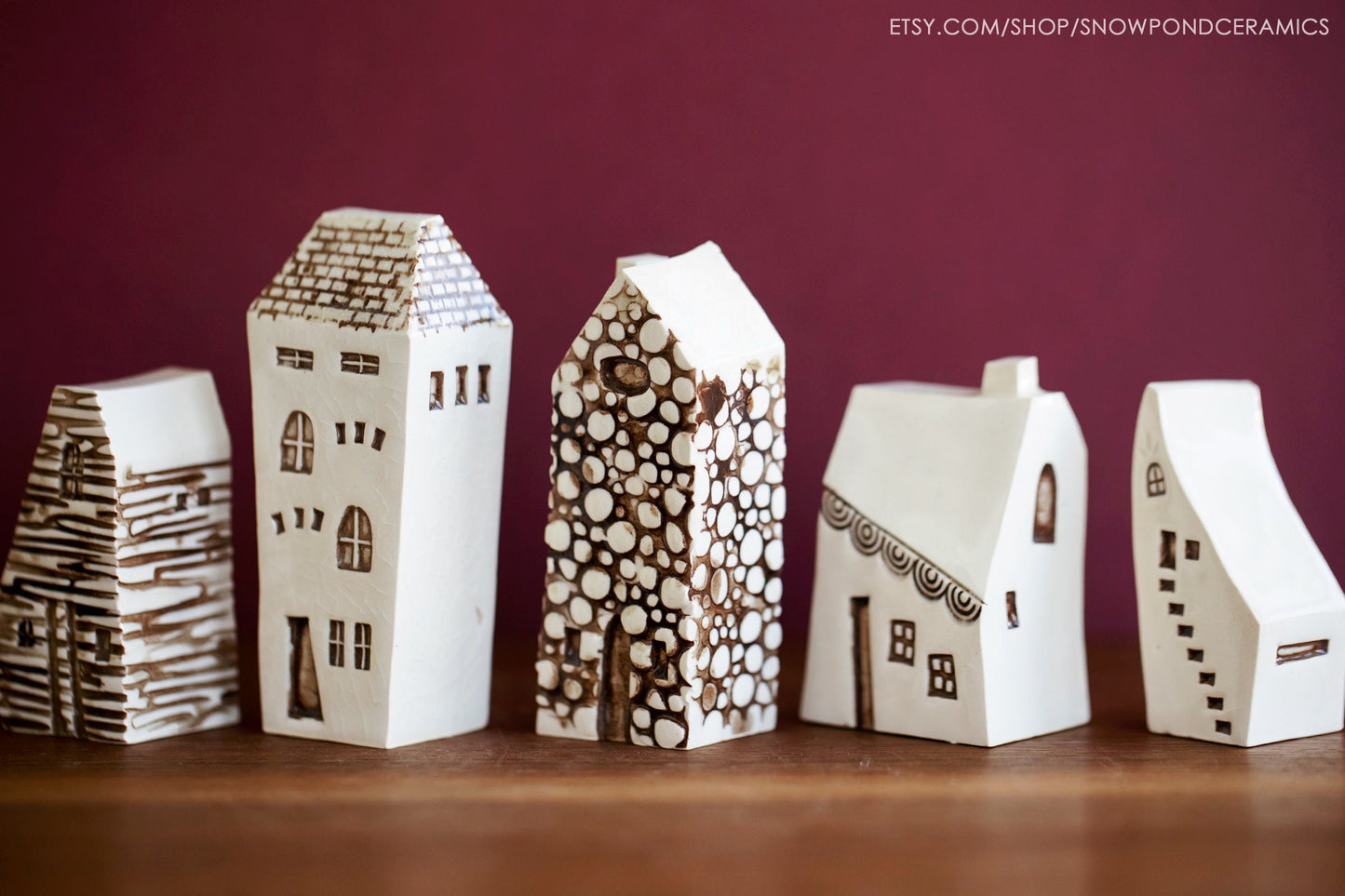 Ceramic Village of Bruges Style Houses - Puzzle Set - Professor Gift