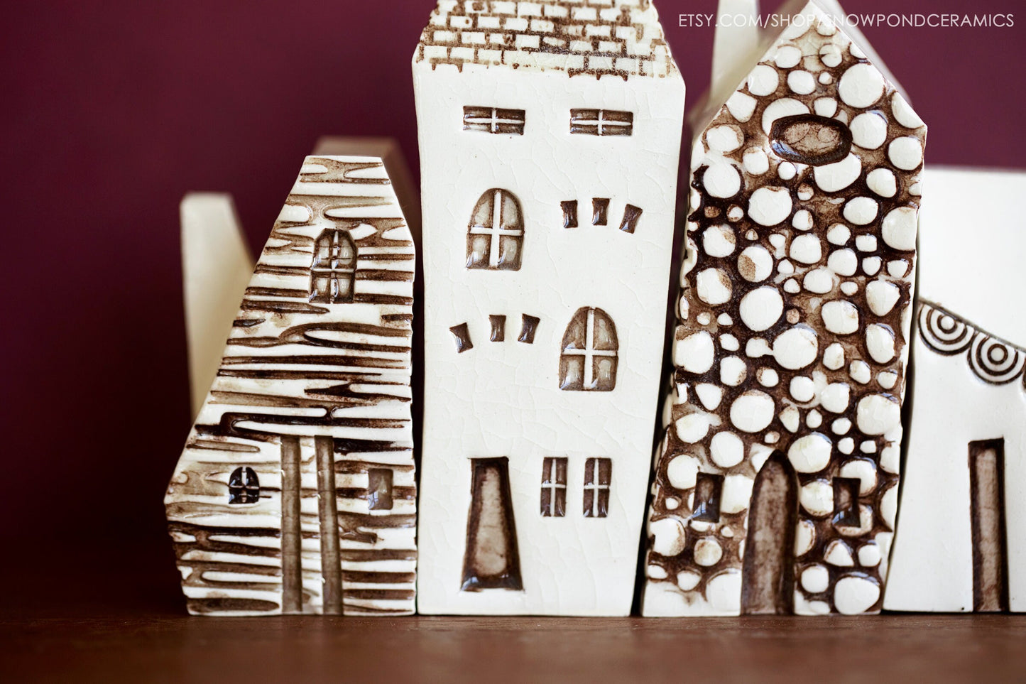 Ceramic Village of Bruges Style Houses - Puzzle Set - Professor Gift